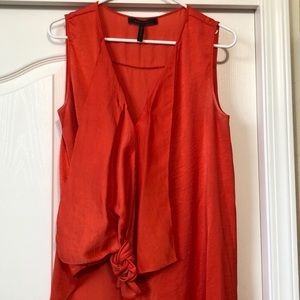 BCBGMaxazria v-neck tank blouse. Size S.